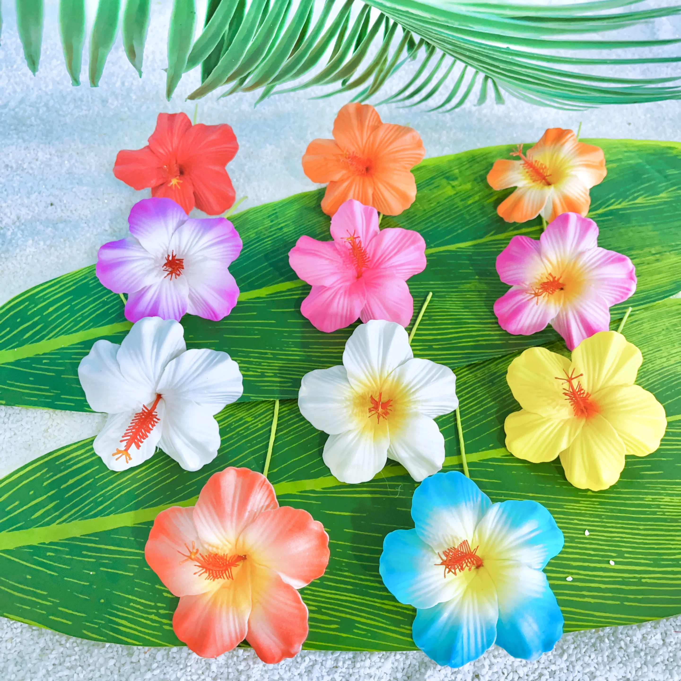 

100 шт./лот, 11 цветов, 8 см, пена для волос с гибискусом, женские аксессуары для волос, Гавайская оптовая продажа, аксессуары для волос на Хэллоуин и Рождество