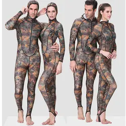 Men's Camouflage Spearfishing Wetsuit, Full Body Wetsuit for Snorkeling, Swim Surfers, Scuba Diving, Sun Protection,swimsuit