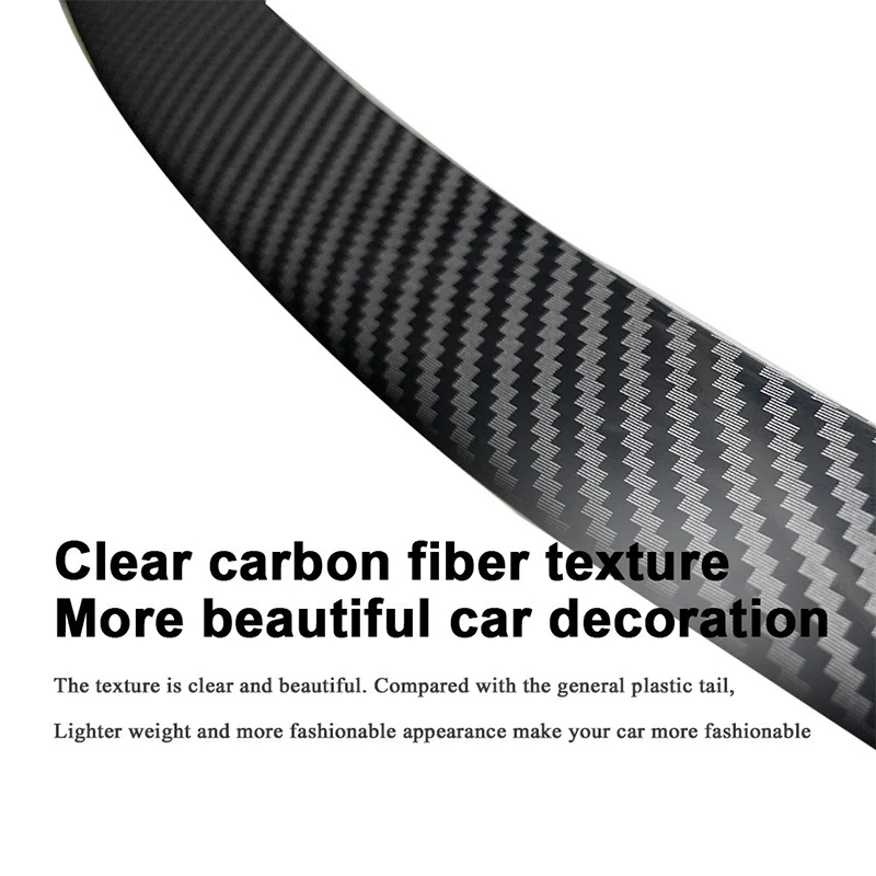 Car ABS Spoiler Carbon fiber pattern For Tesla 2024 Model 3 highland Original High-performance Exterior Modification Accessories