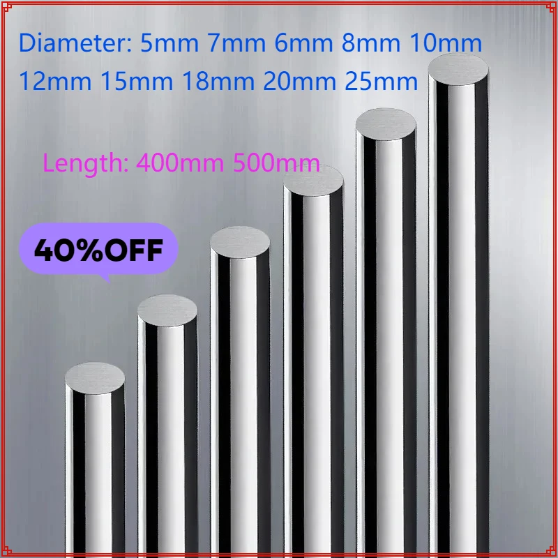 316 Stainless Steel Rod Bar, 5mm 6mm 7mm 8mm 10mm 12mm 15mm m18 m20 m25 Linear Shaft Metric Round Ground Stocks
