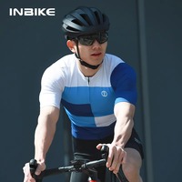INBIKE Men's Short Sleeve Summer Cycling Shirt Breathable Quick-dry Sport Bike Top With Slim Fit Design For Comfort In Cycling