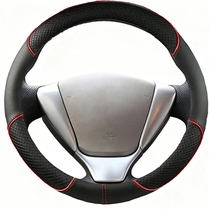 For Nissan Tiida Sylphy Sentra Versa  Car Steering Wheel CoverNote 2014 Auto Artificial Leather Steering Wrap
