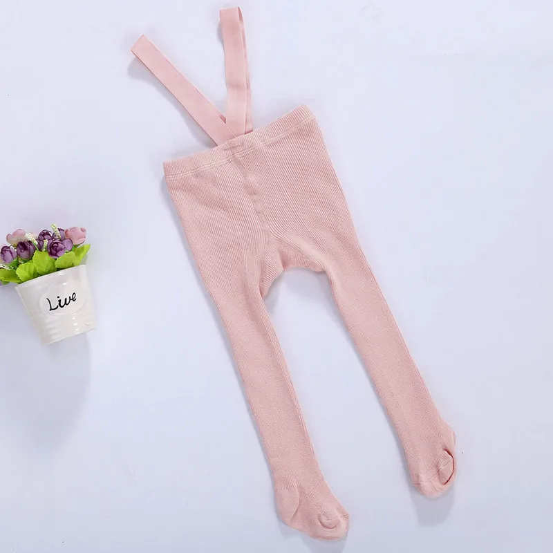 Newborn Baby Girl Boy Accessories Kids Socks Suspender Overall Pantyhose Solid High Waist Ribbed Knit Tights Infant Leggings