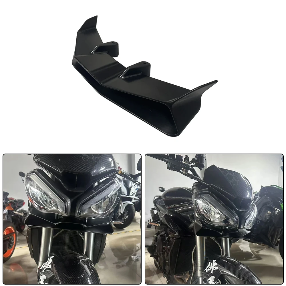 ملحقات سبويلر أمامية للدراجة النارية Sport Downforce عارية الجناح منحرف لـ Triumph Street Triple 765 R RS 2017-2024 #1