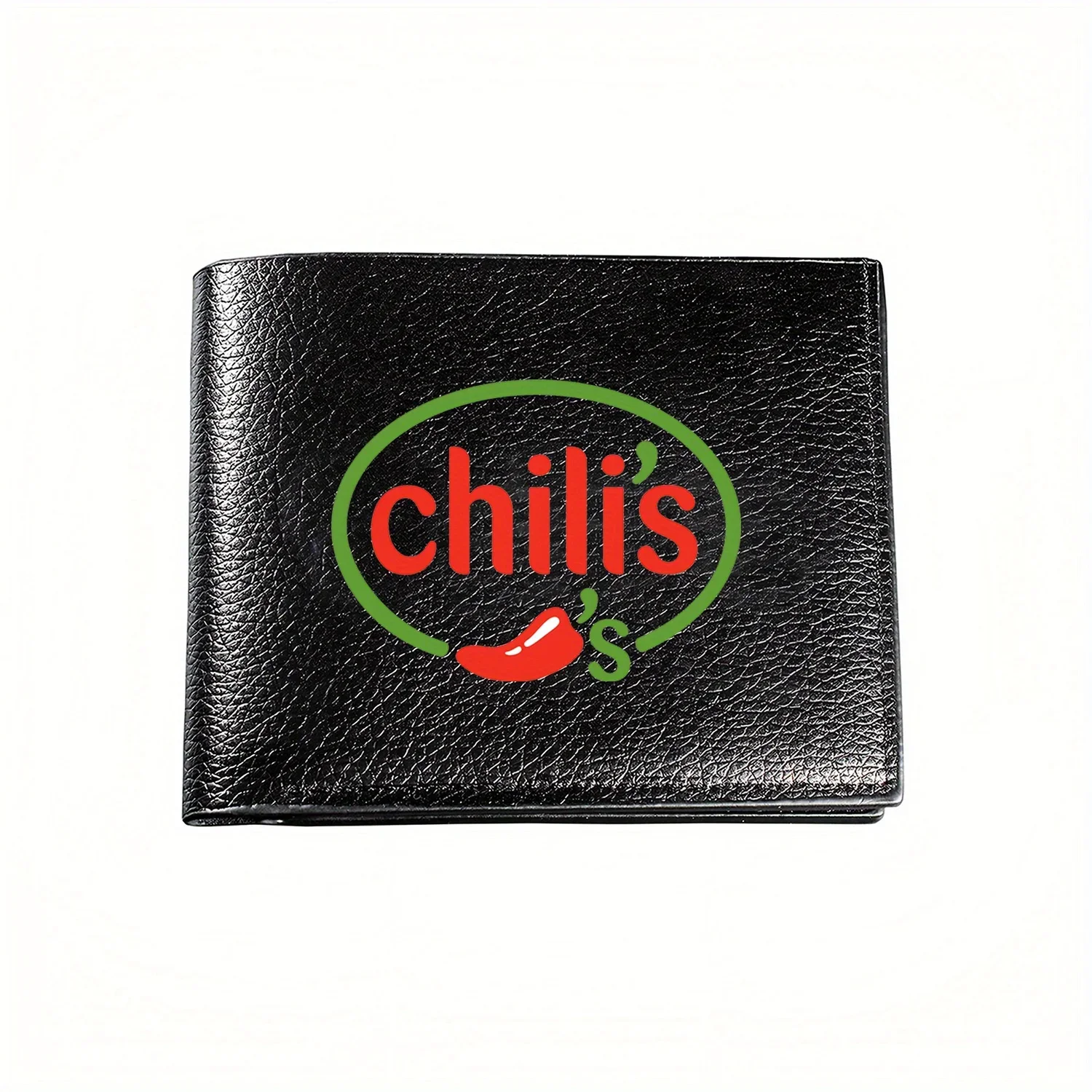 

Красный логотип Чили с зеленой каймой и перцем чили Деловой мужской повседневный элегантный простой практичный качественный кошелек Стильный принт