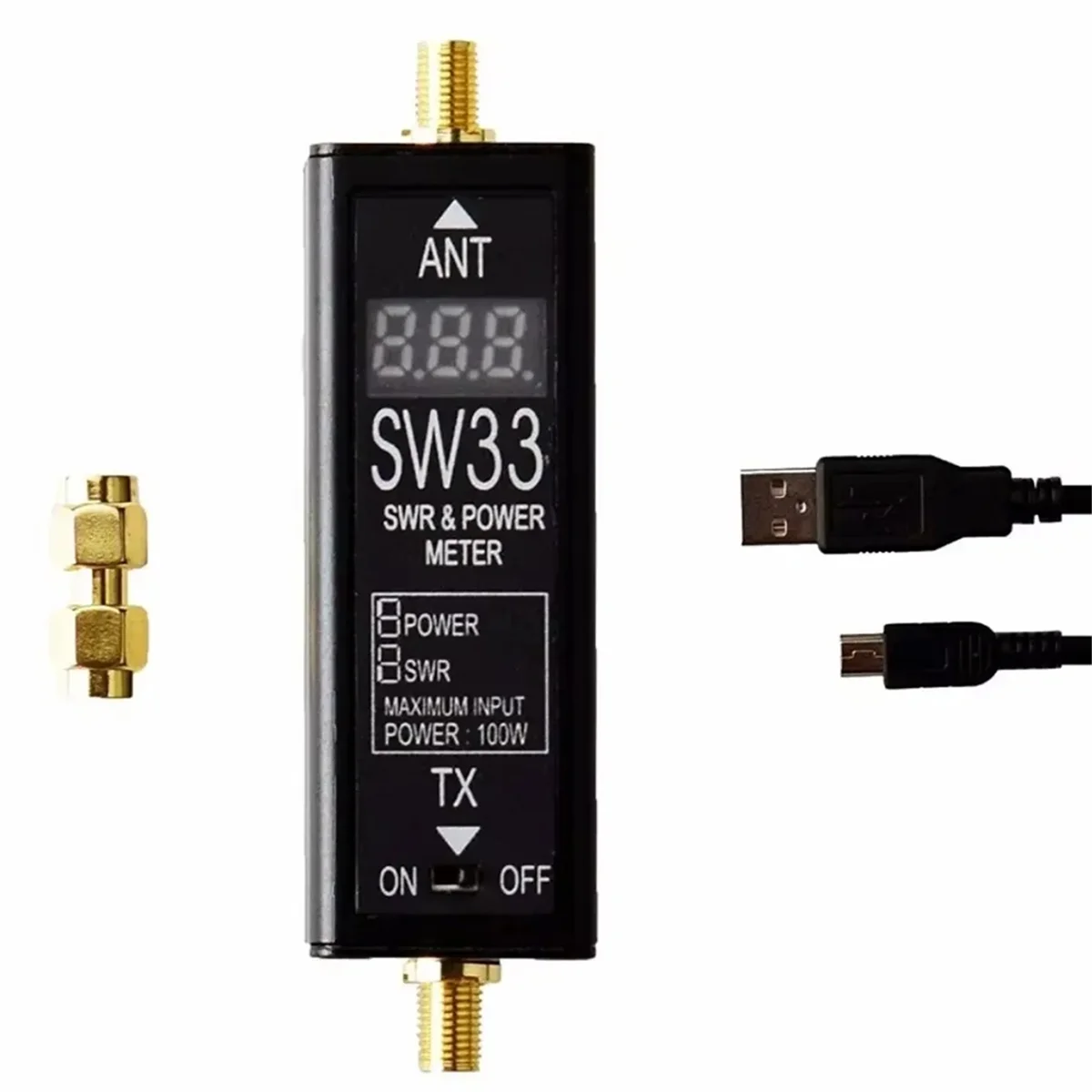 

Розничная торговля! Мини-тестер мощности SW-33 и счетчик КСВ VHF UHF 125-525 МГц для двусторонней радиоантенны, цифровой счетчик нагрузки-пустышки