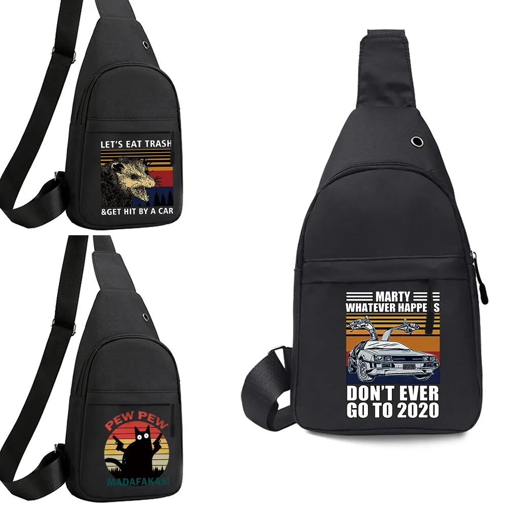Fashion Men's Chest Bag Lightweight Crossbody Shoulder Bags Stylish Casual Waist Packs Pew Series Portable Chest Pack