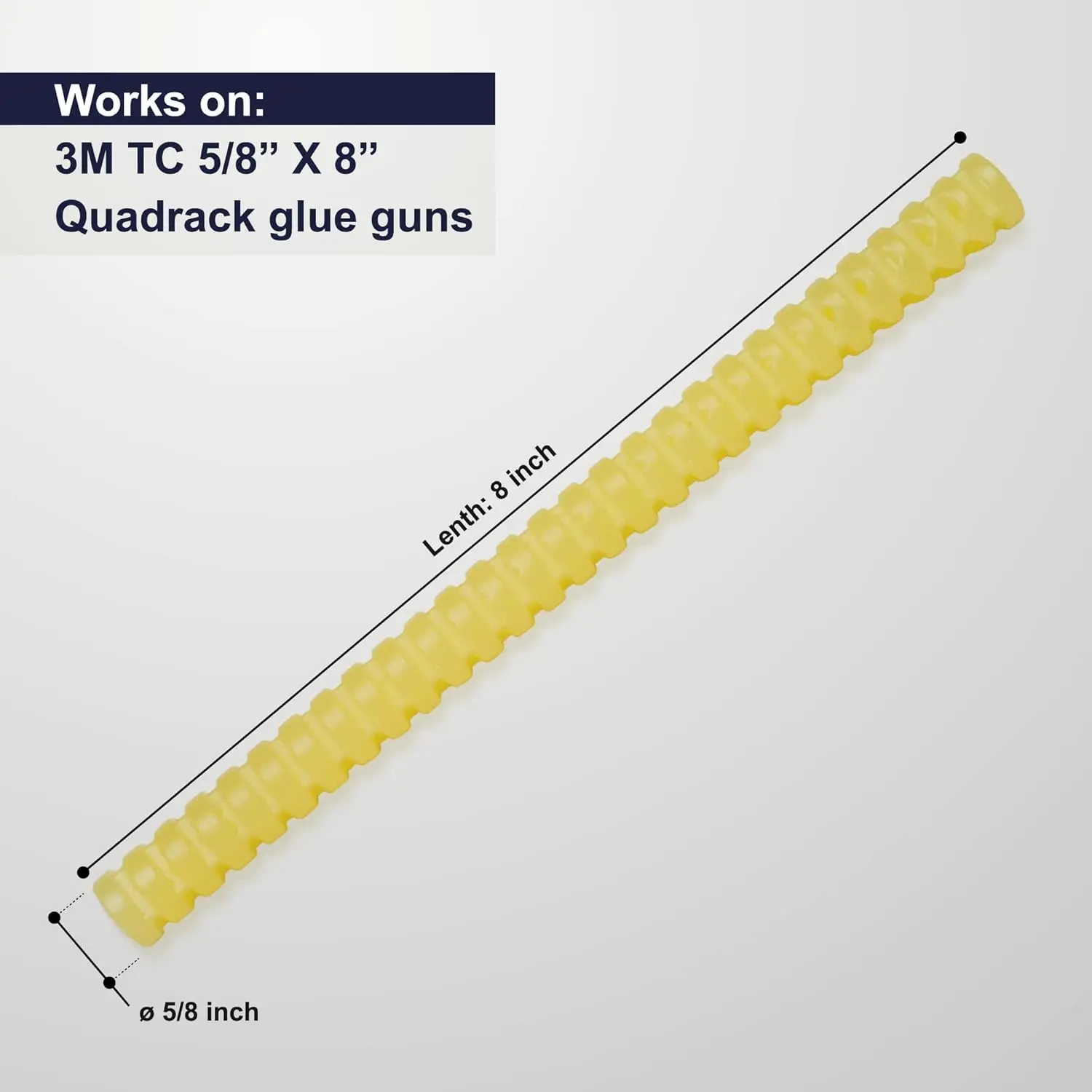 Barras de pegamento Quadrack de grado - 5/8" X 8" |   Solo funciona con pistolas de pegamento 3M Polygun TC, LT y EC |   Lo mejor para embalaje, enlaces