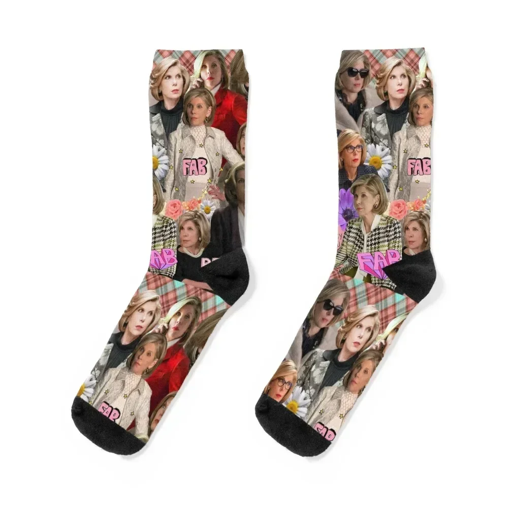 

diane lockhart-collage Socks anti-slip hip hop Socks Girl Men's