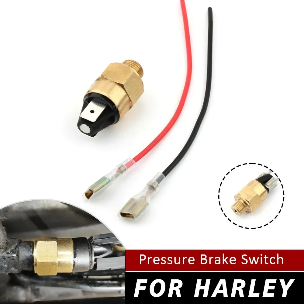 

For Harley Dyna/Electra Glide/Fat Boy/Road King/Softail Accessories Motorcycle Pressure Brake Switch+Brake Switch Cables