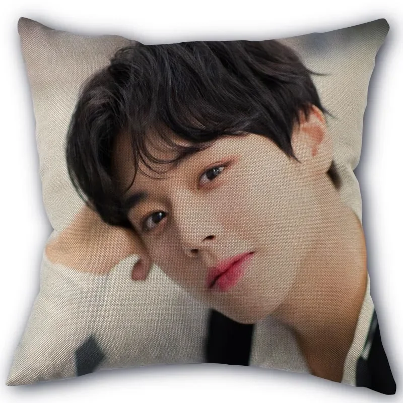 Custom PARK JIHOON Kpop Pillowcase High Quality Home Textile Cotton Linen Fabric 45x45cm One Side Decoration Pillow Cover 11-17