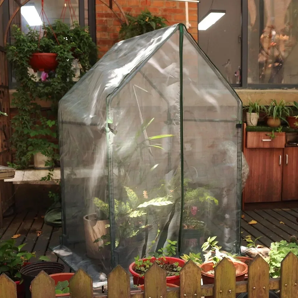 

Outdoor Portable Greenhouse with Plant Garden Protection Mesh Cover, Mini Greenhouse with Garden Mesh Cover