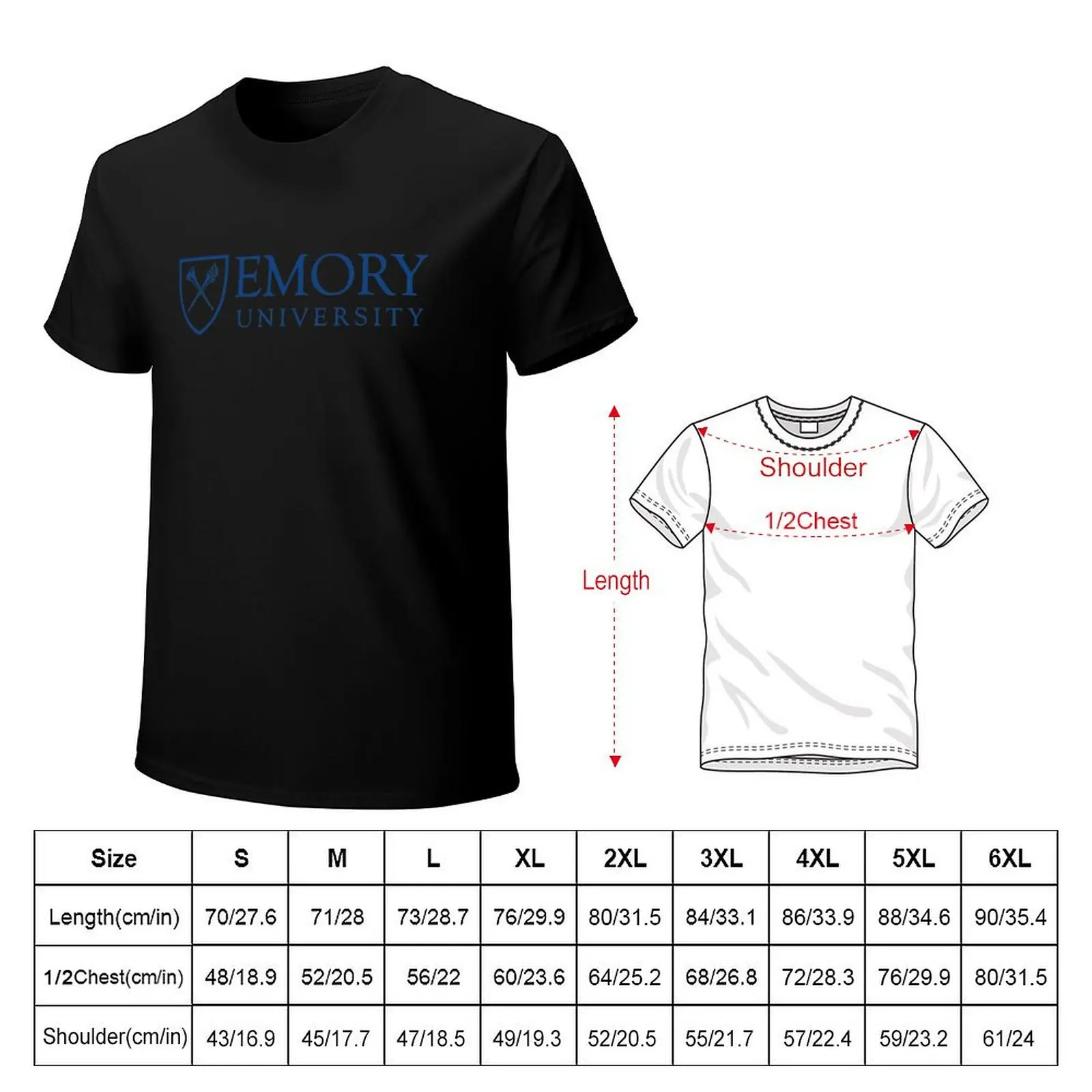 emory university merch T-Shirt graphics vintage t shirts cotton t shirt men
