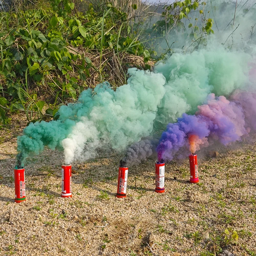 3 قطعة/5 قطعة أداة حفر النار الملونة علبة دخان حوالي دورة 1 دقيقة علبة إطفاء الحريق في حالات الطوارئ دعامة الهالوين