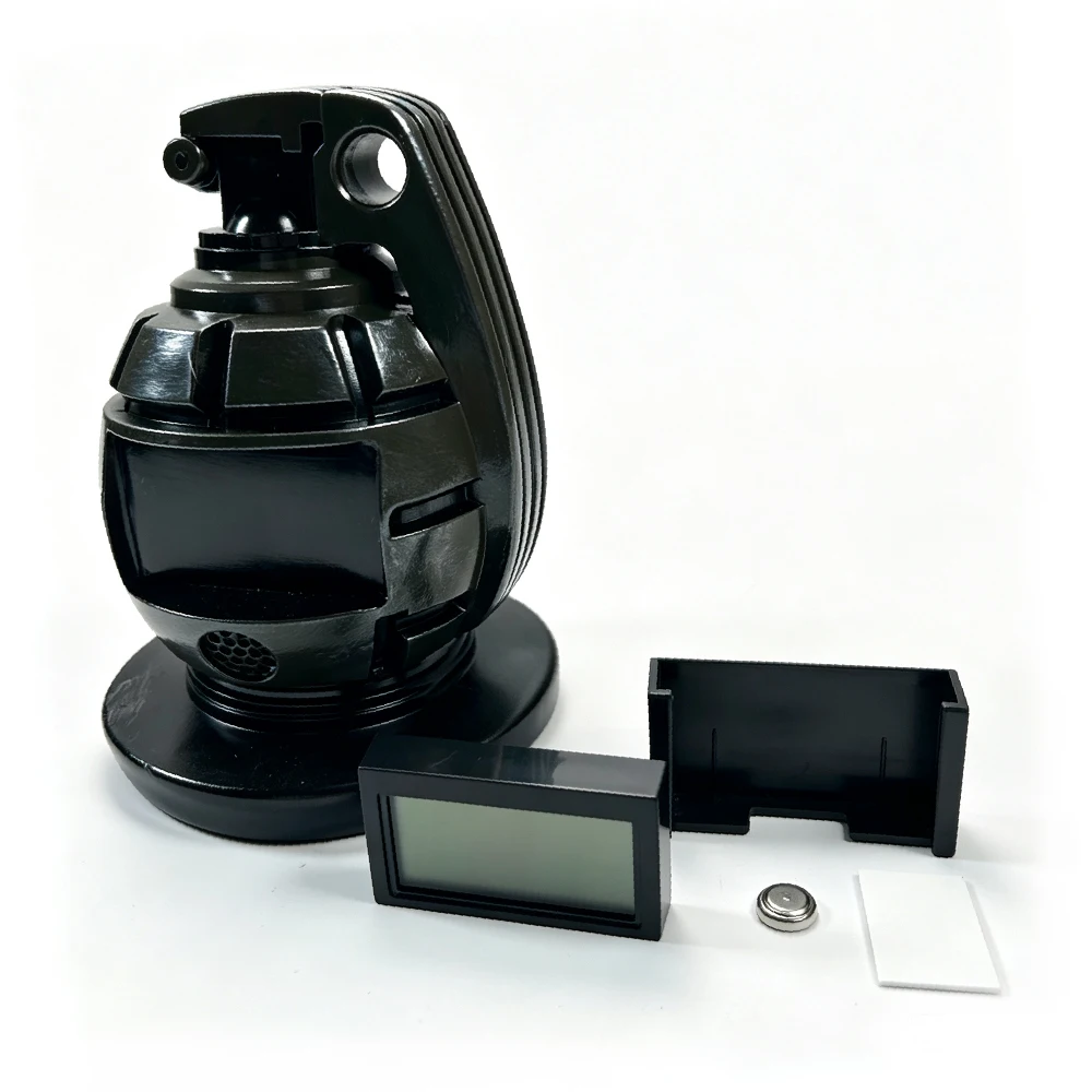 1Pcs Alarm Clock, Loud Drill Sergeant Voice Alarm with Flashing LED and Vibration, 5 Alarm Modes and Pull-Pin Shutoff