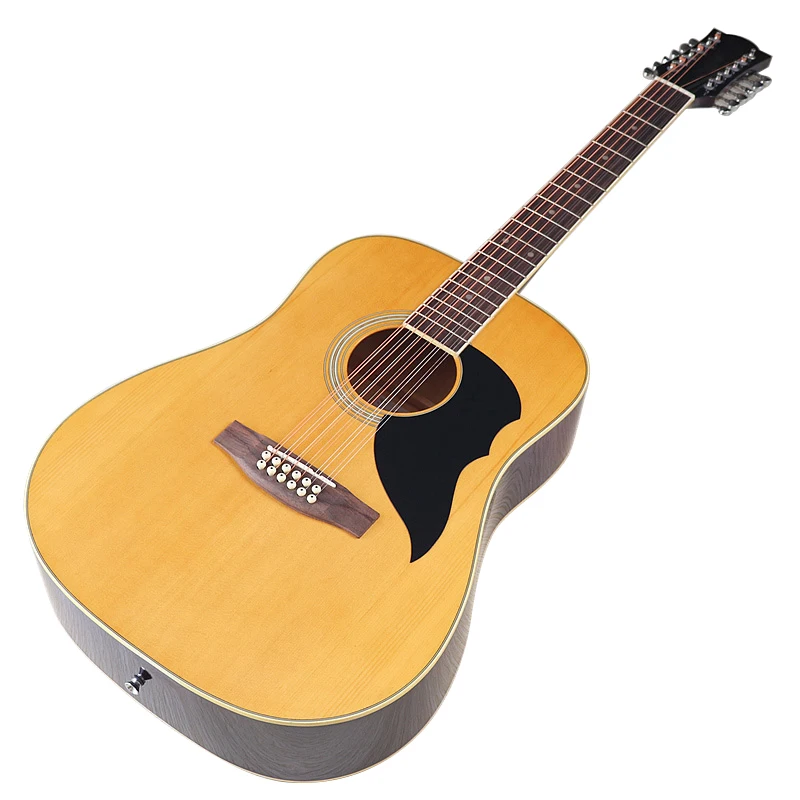 Natural Color Acoustic Guitar Spruce Top Basswood Back High Gloss Full Size Design 41 Inch Stock