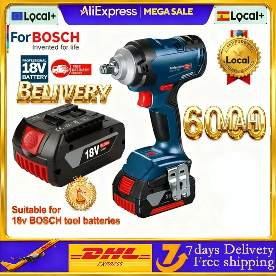 6.0Ah Battery and charger For Bosch 18V Battery BAT609 BAT610G BAT618 BAT620 BAT622 BAT620 Professio