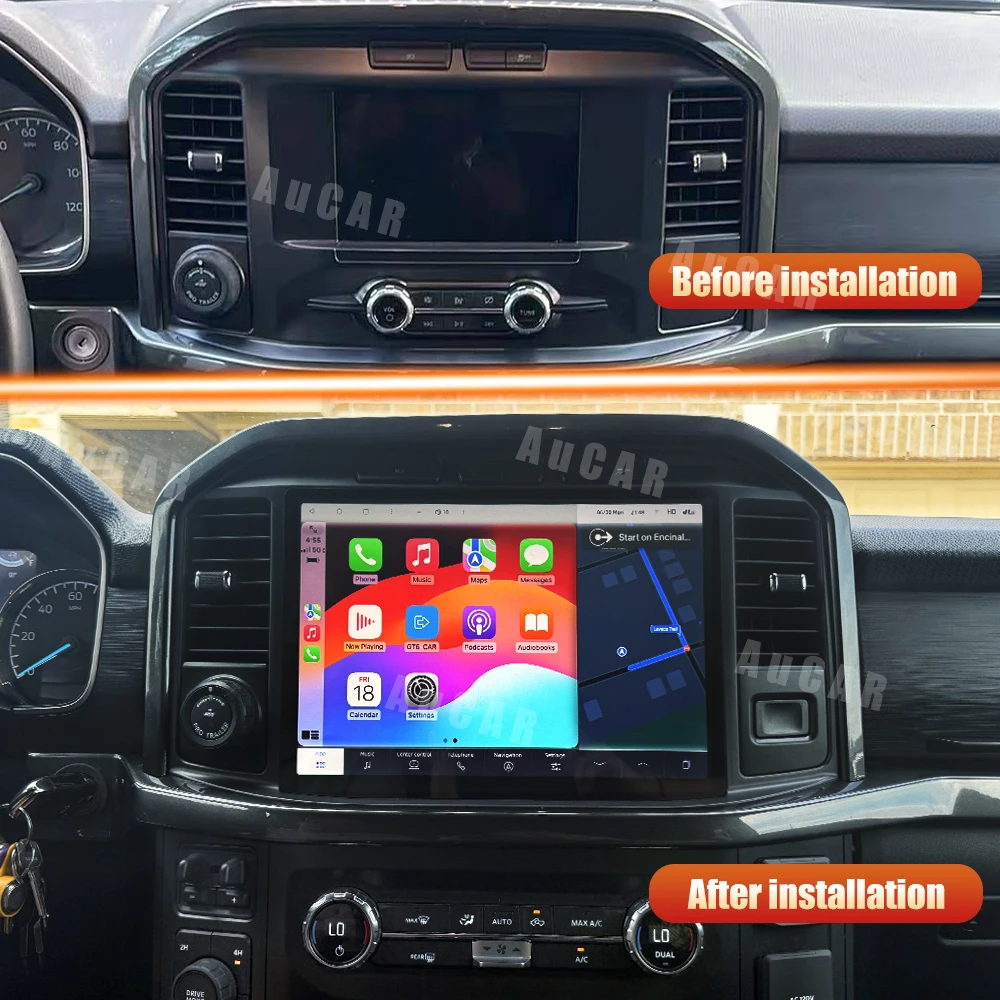 

AuCar 13.2 Inch GPS Navigation Android 13.0 Car DVD Player Car Radio For Ford F150 F250 F350 F450 F650 Raptor 2020-2025