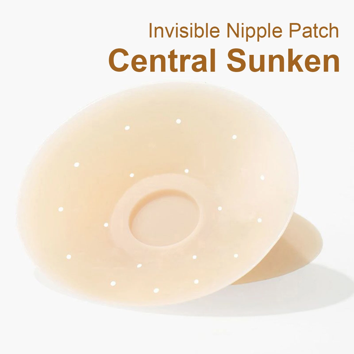 Healthy Glue Central Sunken No Trace Nipple Cover Plunge Protect Nipple Invisible Bra Silicone Nubra Stickers Breast Pads Pastie