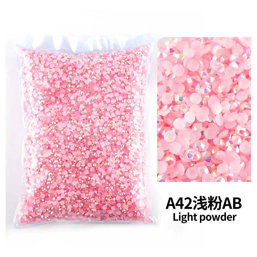 Red serie Wholesale Bulk Resin Jelly Color Ab Transparent Ab 2mm,3mm,4mm,5mm,6mm Facets Flatback Nail Art Garment Decoration