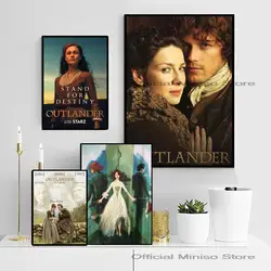 TV Series Show Movie Poster Self-adhesive Art Waterproof Paper Sticker Coffee House New Outlander Bar Room Wall Decor