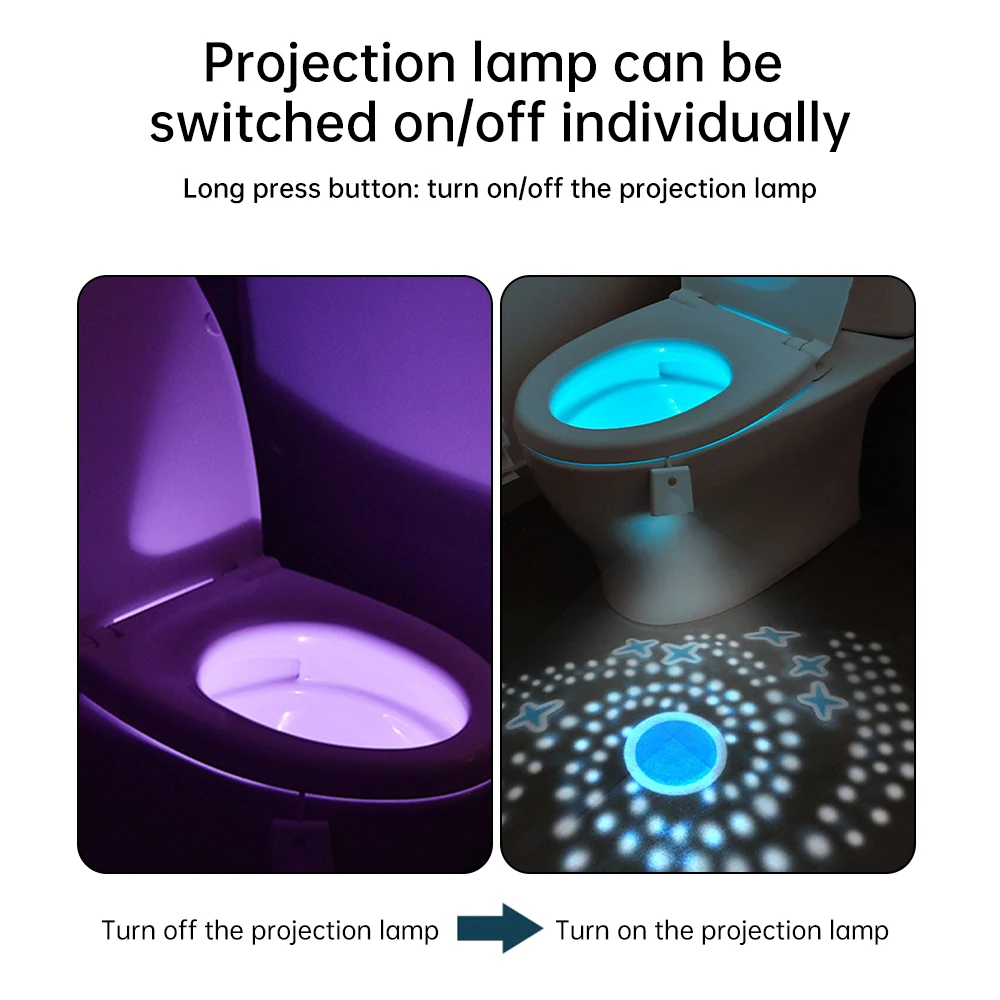 Toilet Smart Night Lights Motion Sensor Light Rechargeable Dimming Lamp For Toilet Bowl Bathroom Waterproof Night Lamp