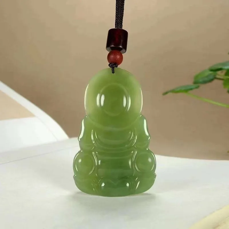 

Natural Hetian Jade Ruoqiang Yellow Old Material Guanyin Pendant With Certificate