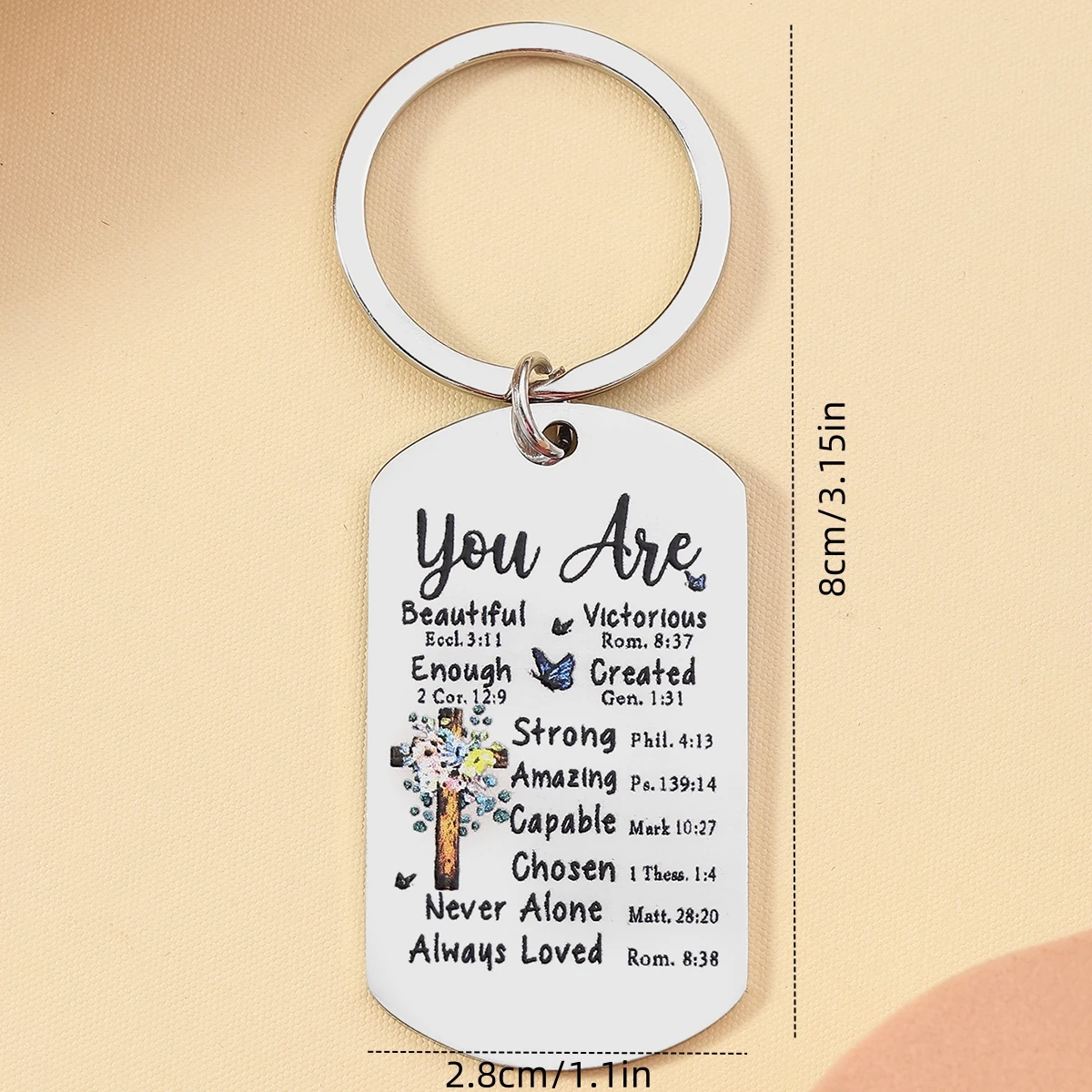 1Pc Christian Gifts for Women Friendship Gifts for Women Friends Female Besties Inspirational Christian Keychain for Best Friend