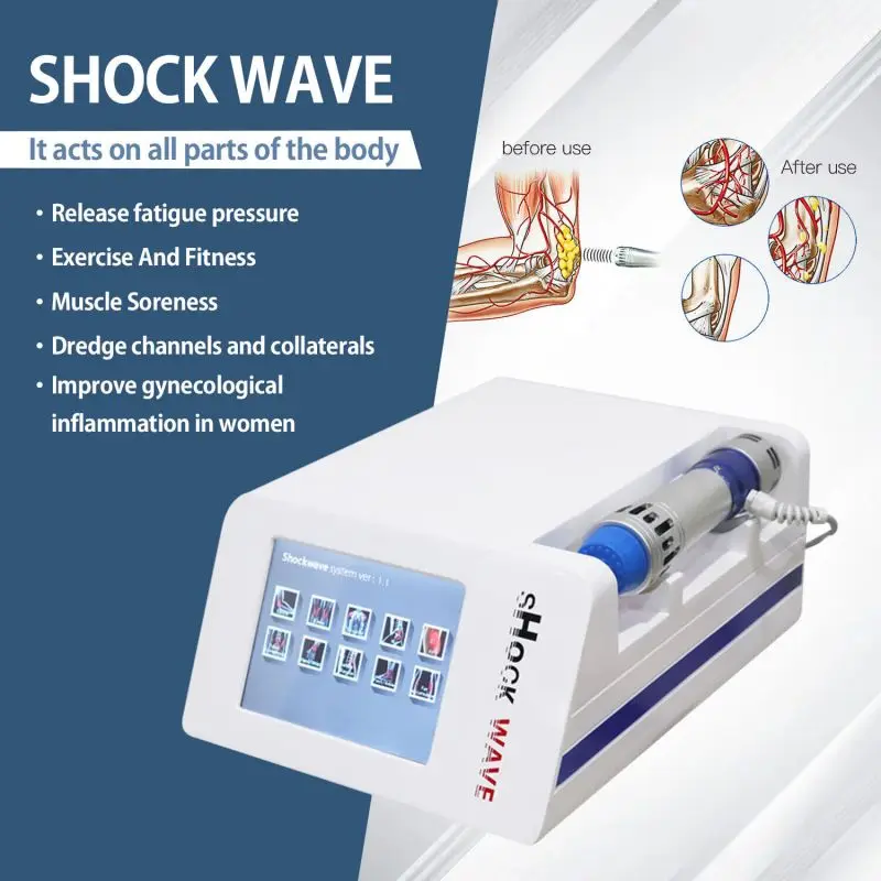 Professional Shockwave Physiotherapy Machine Pain Relief ED Treatment Muscle Relaxation Body Rehabilitation Health Care Device