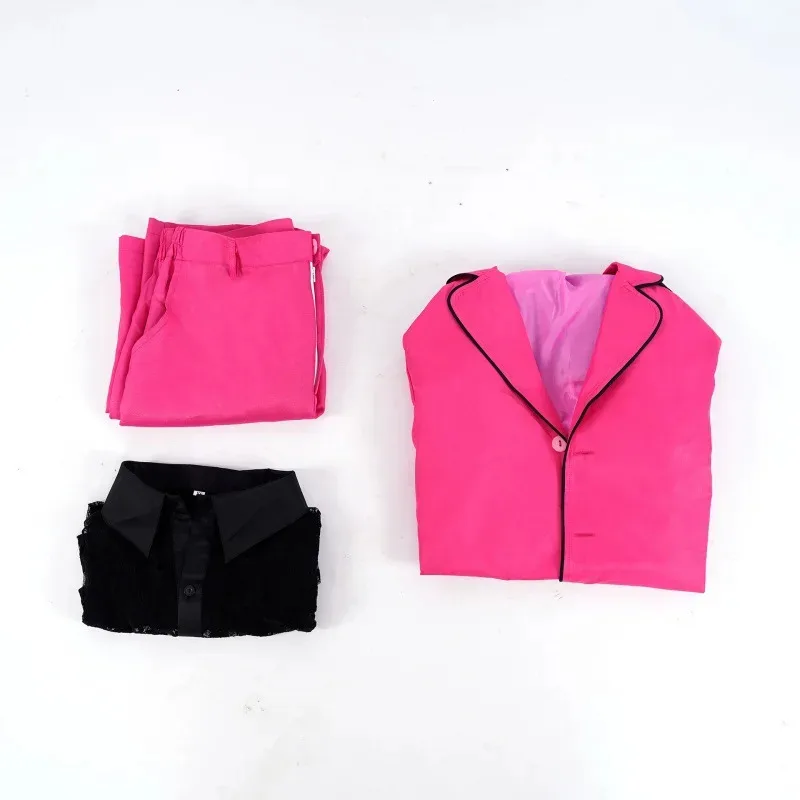 سترة أزياء فيلم إلفيس بريسلي لعام 2022 بدلة وردية للرجال موضة المعبود للهالوين كرنفال ملابس تنكرية شعر مستعار JK;6