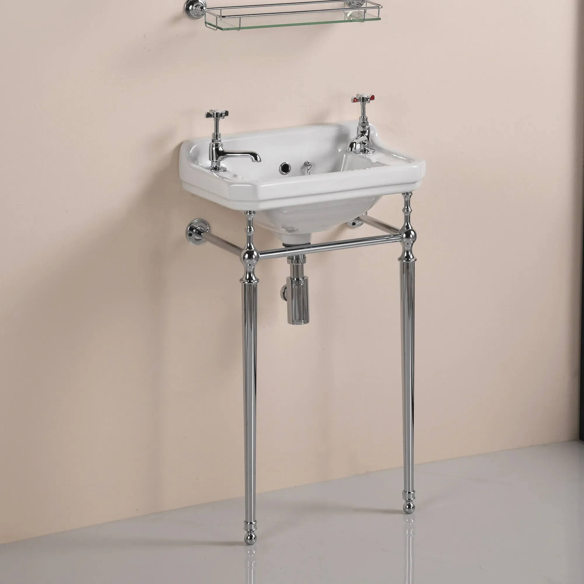DSA small apartment European mini balcony wash basin, retro outdoor small size floor bracket basin