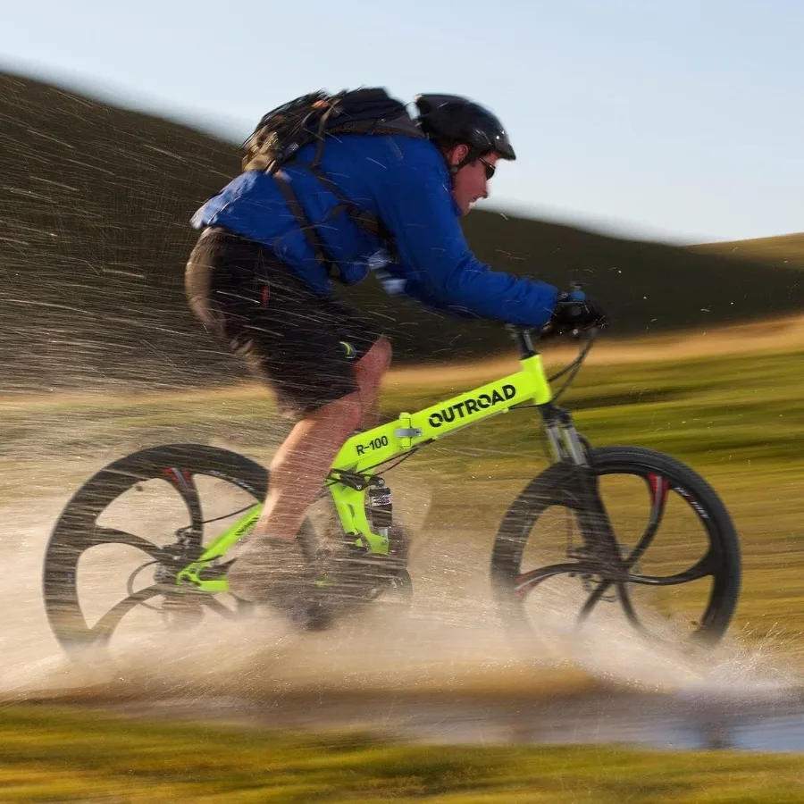 26 Inch Folding Mountain Bike with High Carbon Steel 21 Speed City Bike with Dual Suspension Compact and Lightweight Folding Bi