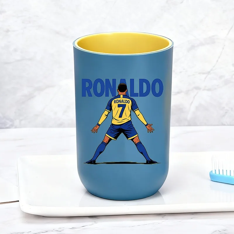 CR7 Toothbrush Cups Anime Football Star Ronaldos Plastic Mouthwash Cup Casual Bathroom Tooth Glass Water Cups Boys Girls Gift