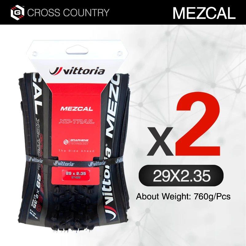 Vittoria Mezcal/Barro/Peypte Pneu 29 inch MTB GRAPHENE 2.0 Tubeless Opvouwbare XC Terreinbanden 29x2.35 Anti-lek Fietsbanden 29