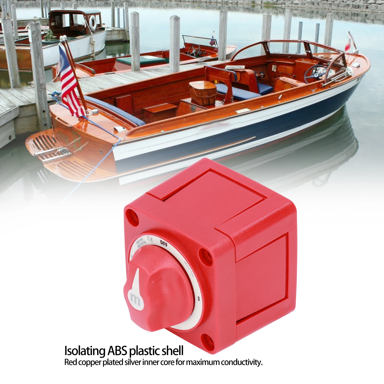 

Battery Isolator 300A Battery Switch 3 Studs IP66 Waterproof Ignition for Car Truck Trailer RV for Marine Boat
