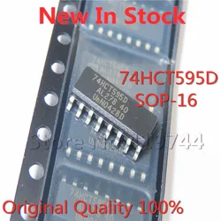 10PCS/LOT 74HCT595 74HCT595D SMD SOP-14 shift register logic chip  In Stock NEW original IC