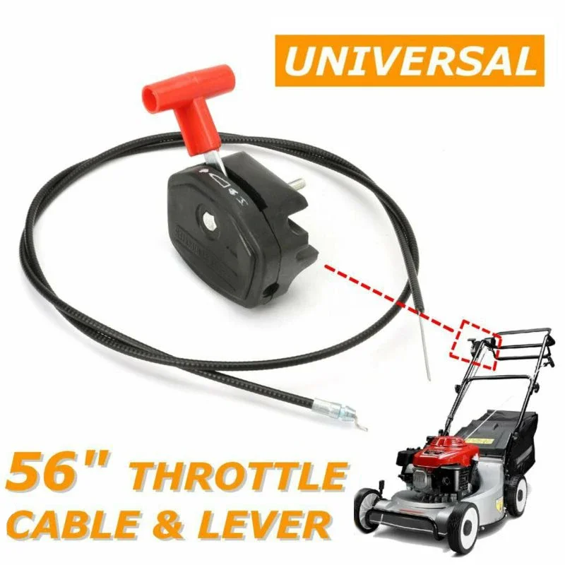Universal 56'' Lawn Mower Throttle Cable Switch Lever Control Handle Choke Lever Lawnmowers Switch For Garden Power Tools Spares