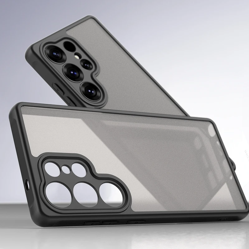 ARMOR stoßfeste, matte Hülle für Samsung Galaxy S24 FE Plus Ultra S25 Edge Slim Bumper Back Cover