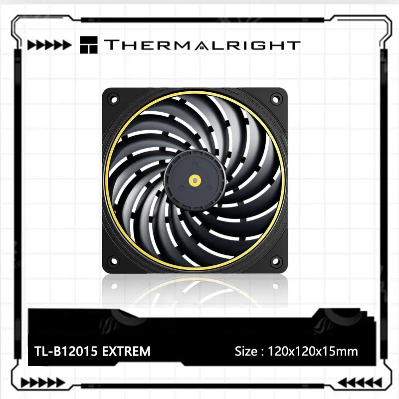 Thermalright TL-B12015 EXTREM Computer case cooling fan/120x120x15mm/LCP fan blades/double ball bearings/low noise/PPS frame