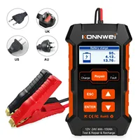 KONNWEI KW520 12V 10A 24V 5A Automatic Car Truck Battery Tester Charger Lead Acid Car Battery Pulse Repair Tool AGM Gel Lithium