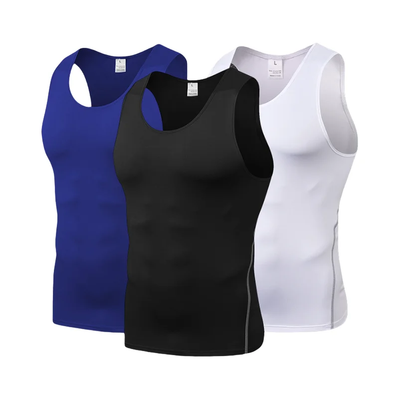 

2024 fashion Sports undershirt men's summer Tight Short sleeve fitness clothing sweaty running basketball quick-drying tank tops