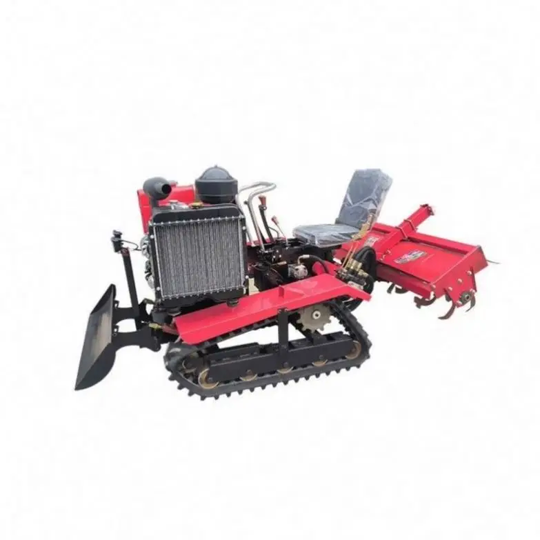 Multifunctional Mini Tiller Walking Tractor, Rotary Hoe Cultivator Micro Tillage Machine for Farmland Cultivation Work