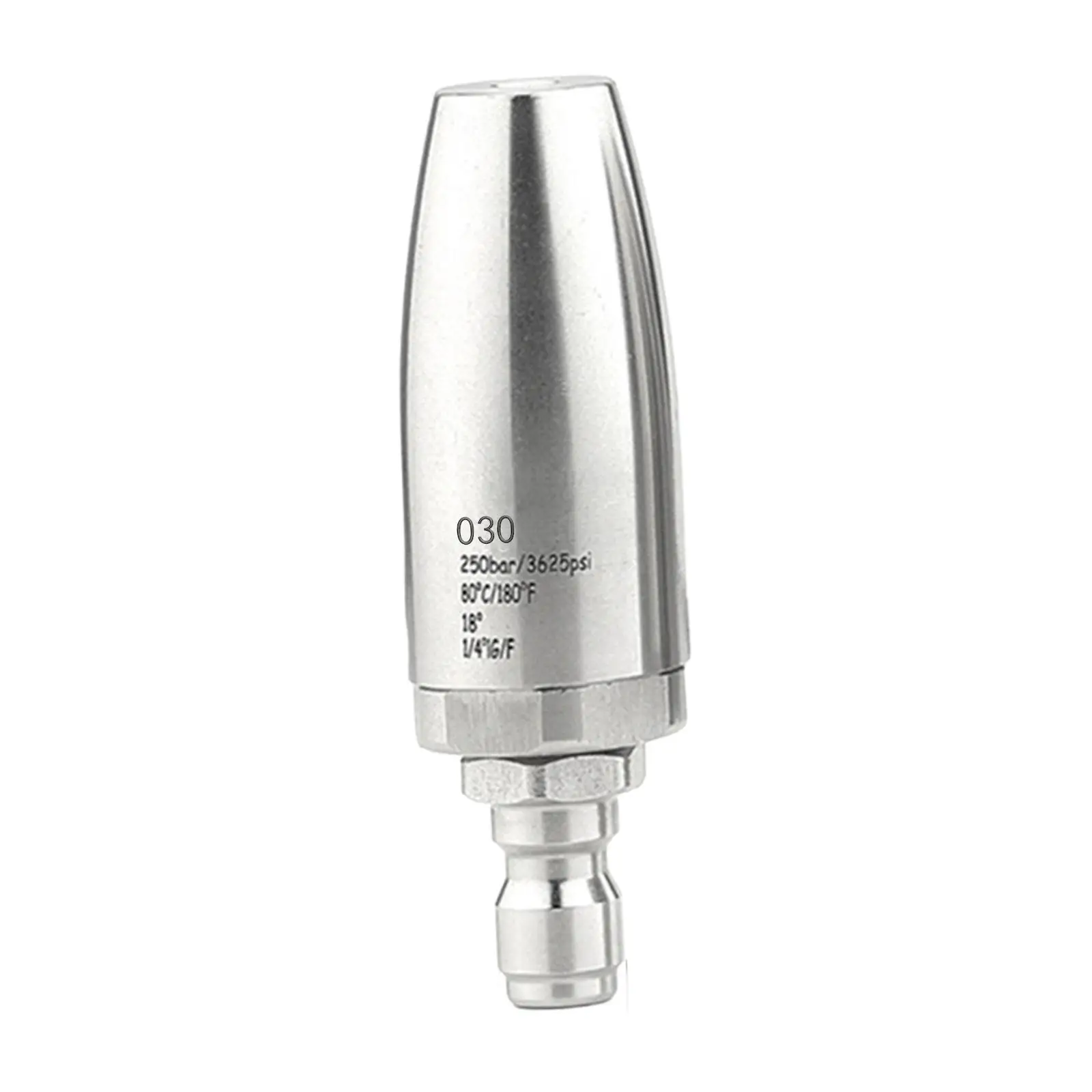Rotating Turbo Nozzle for Pressure Washer Accessory Wear Resistant Easily Install Versatile Replacement 3625PSI Stainless Steel