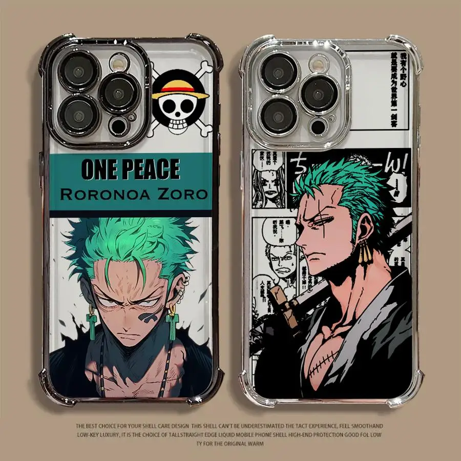 Funda transparente para teléfono Apple iPhone 11 15 Pro MAX 14 XS Max 16e 13 Plus 16 12 XR Ones Anime P-Piece