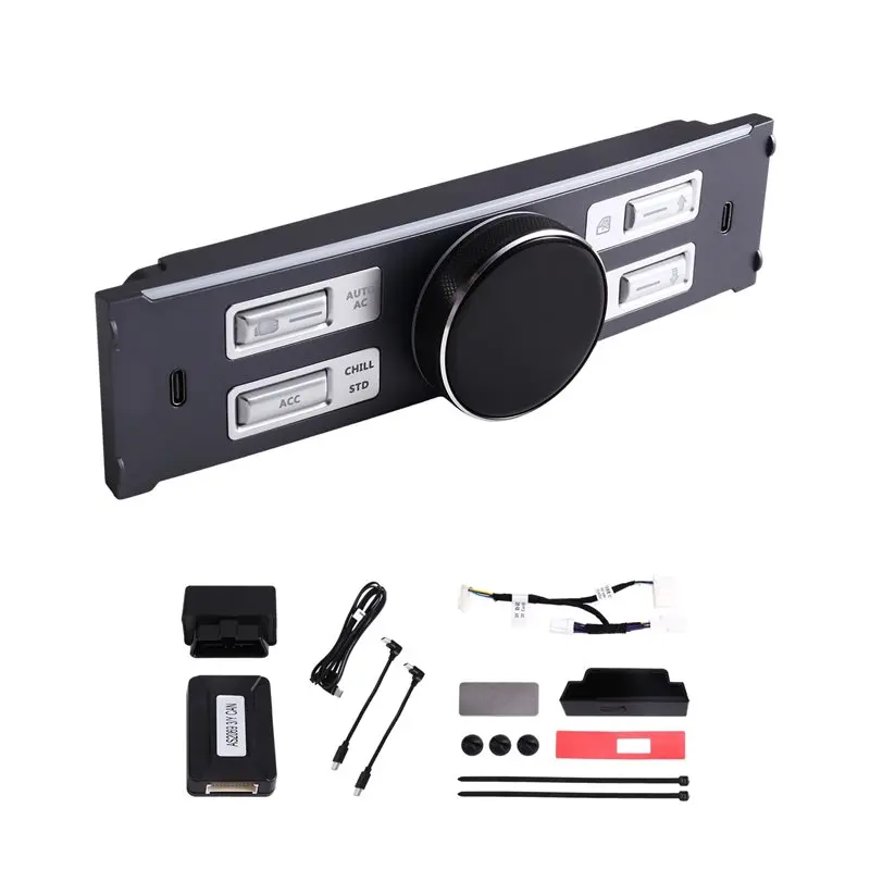 Reliable-AC Control & Passenger Seat Control LCD Intelligent Control Expansion Dock USB & Type C Port For TESLA Model Y 3 21-25