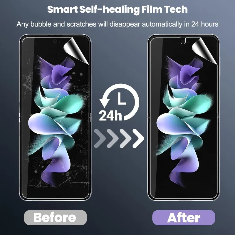 3Pcs Hydrogel Film für Samsung Z Flip 7 6 5 4 3 TPU Screen Protector Für Samsung Z Flip 3 4 5 6 7 Telefon Weiche Schutz Film – Detail 4