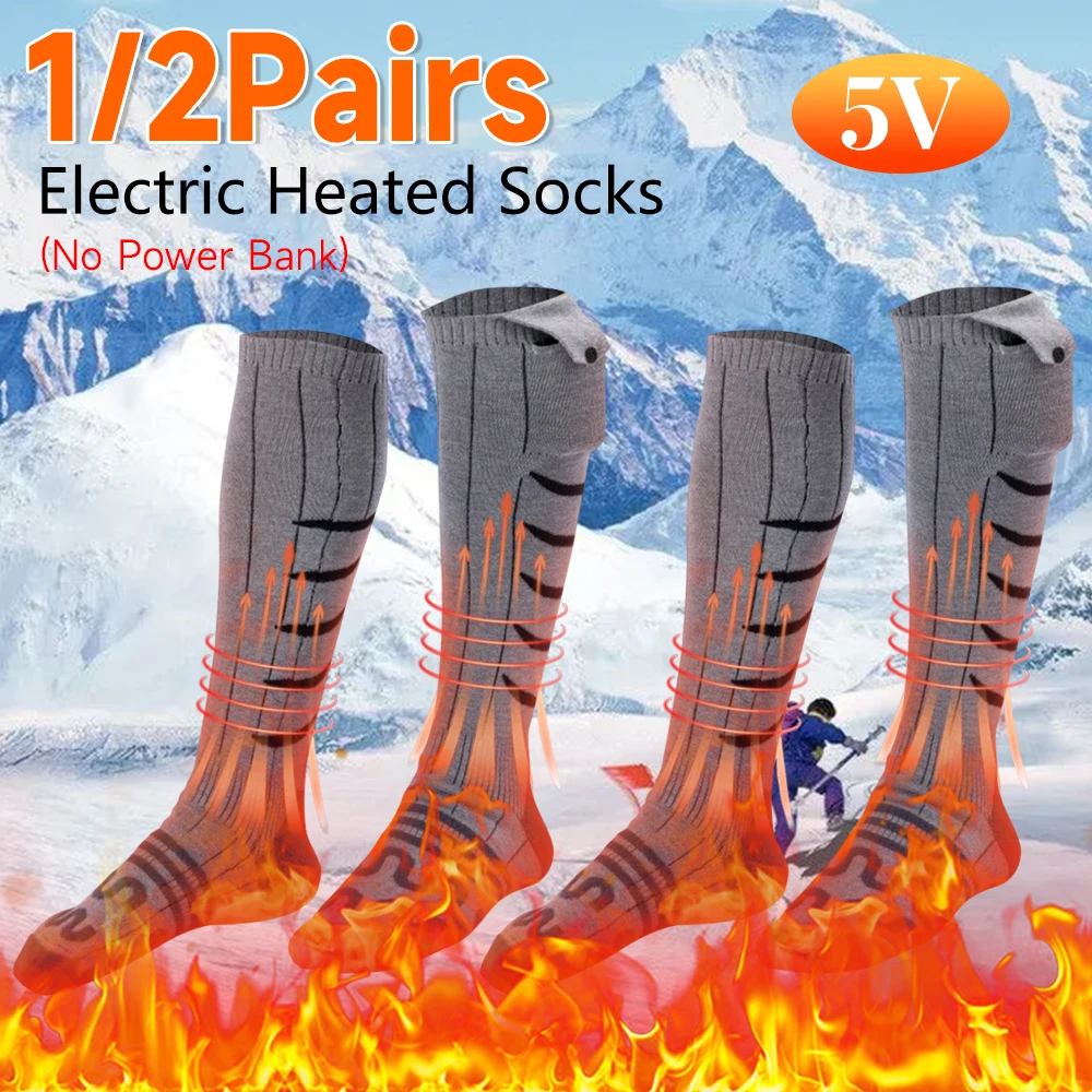 

Winter Heated Socks Electric Heating Socks Cold-Proof Heated Socks Foot Warmer for Warmth Outdoor Heated Snowmobile Winter Ski
