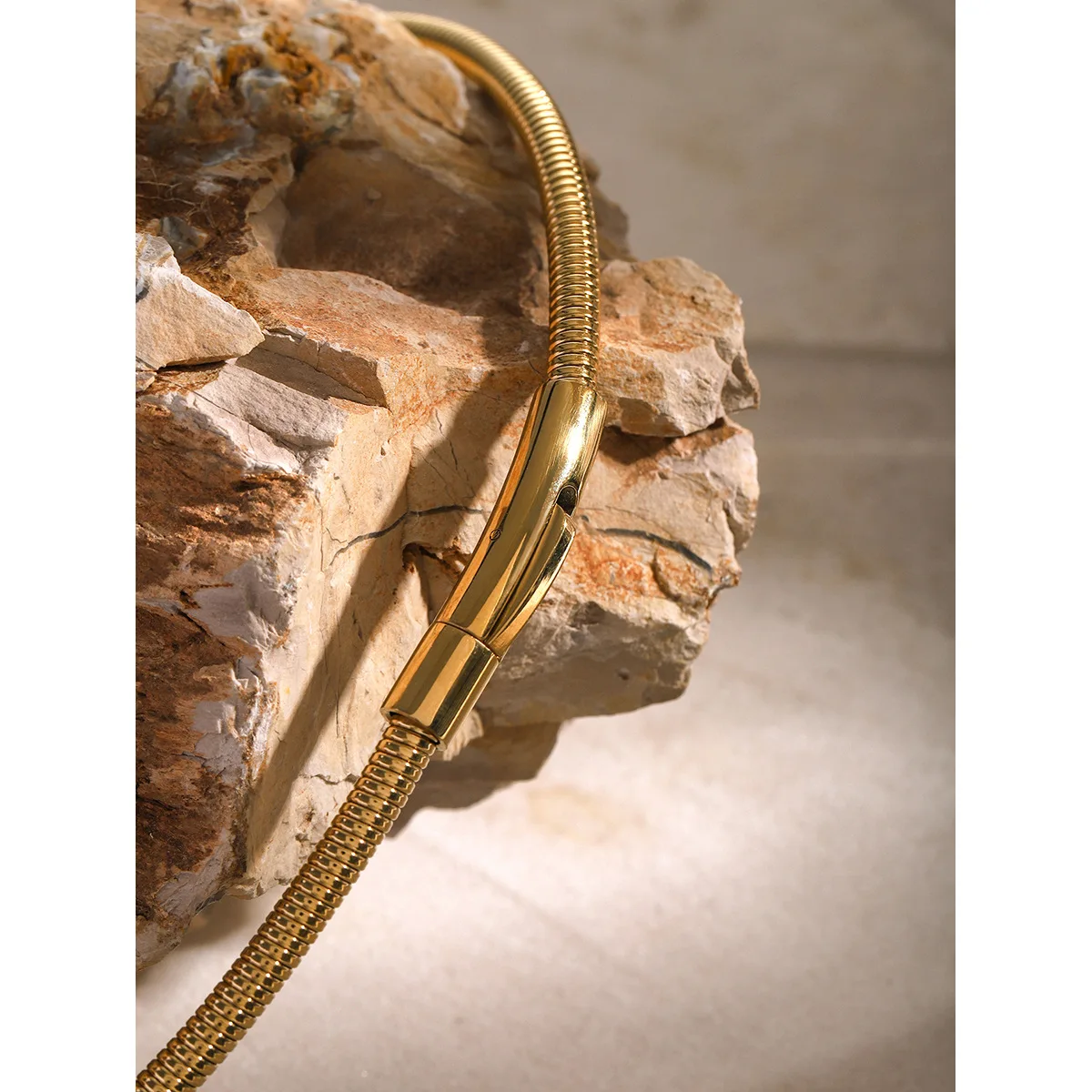 Stainless Steel PVD 18K Gold Plated Tarnish Waterproof Simply Snake Chain Choker Necklace For Woman Jewelry Wholesale Trendy