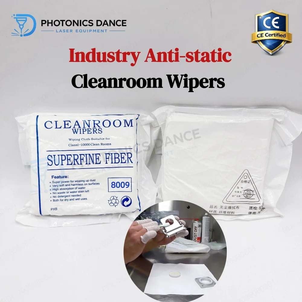 Cleanroom Wipers Non-Dust Cloth 8009 CE Industry Anti-static Dust Free Cloth for Cleaning Protective window Laser Head Lens