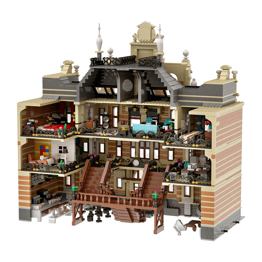 MOC 암스테르담 Droogbak 빌딩 블록 모듈형 벽돌 모델 장난감 Gfit